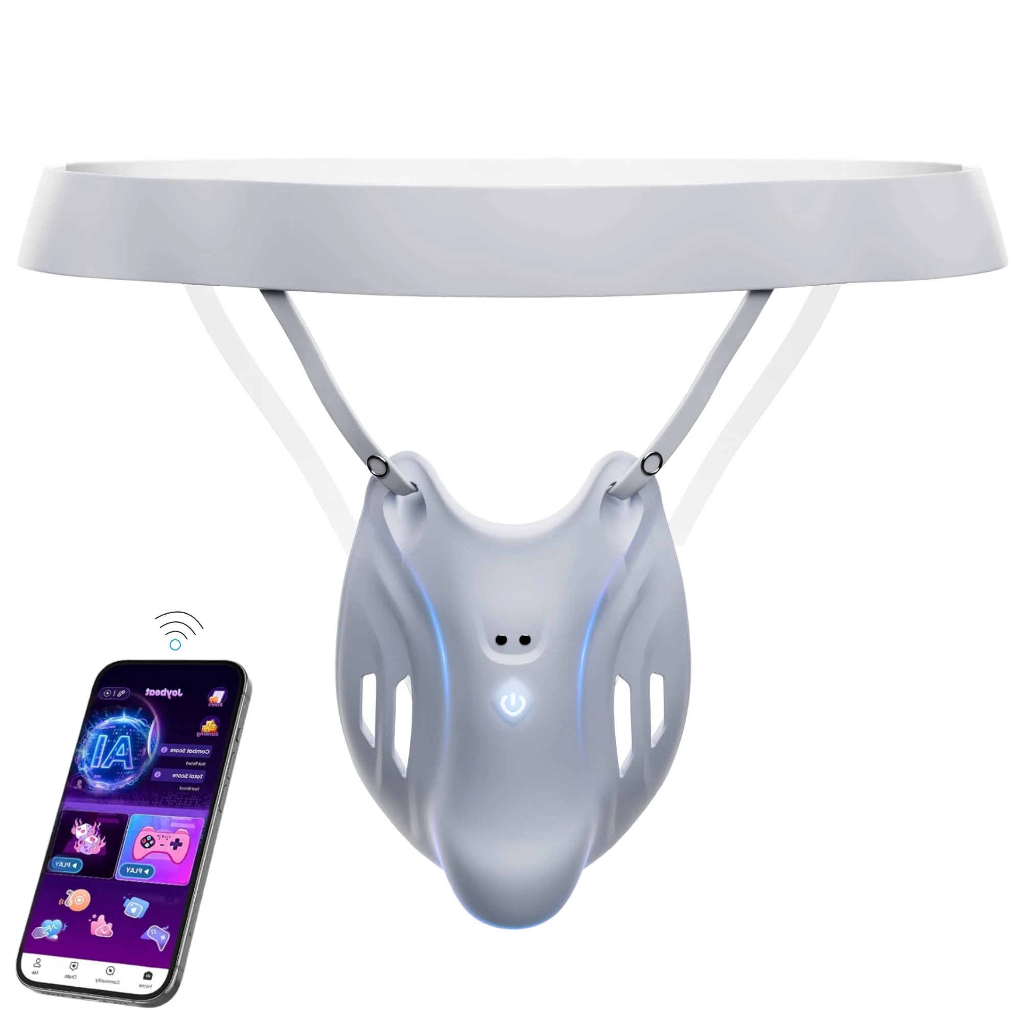 Medical X - Draagbare penis-trainingsvibrator met app-besturing, glans-trainer, stimulator,