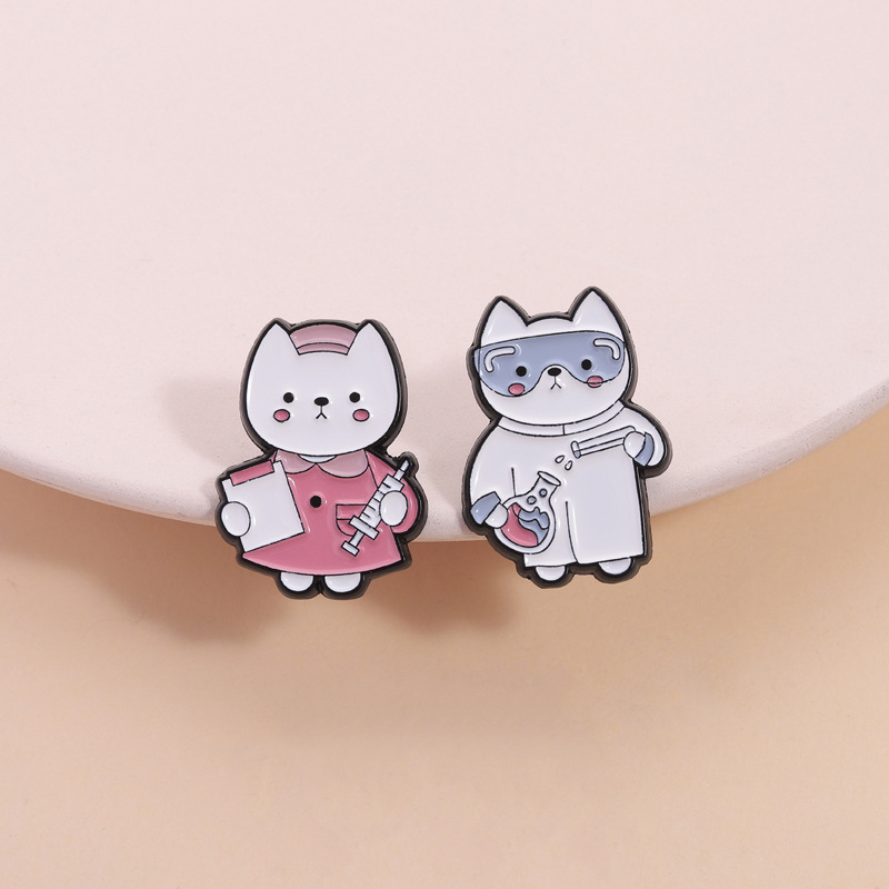 Medical Lab Logo - 2 stks Leuke Cartoon Medische Kat
