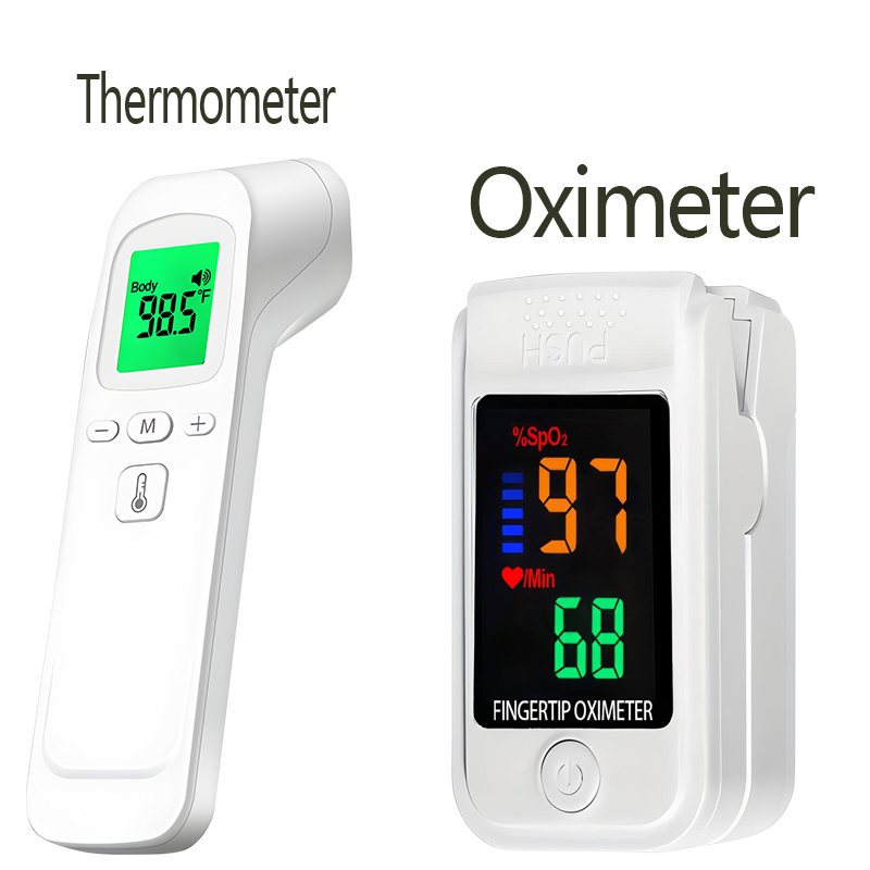 Pulse Oximeter - Digitale voorhoofdthermometer Elektronische contactloze klinische nauwkeurigheid