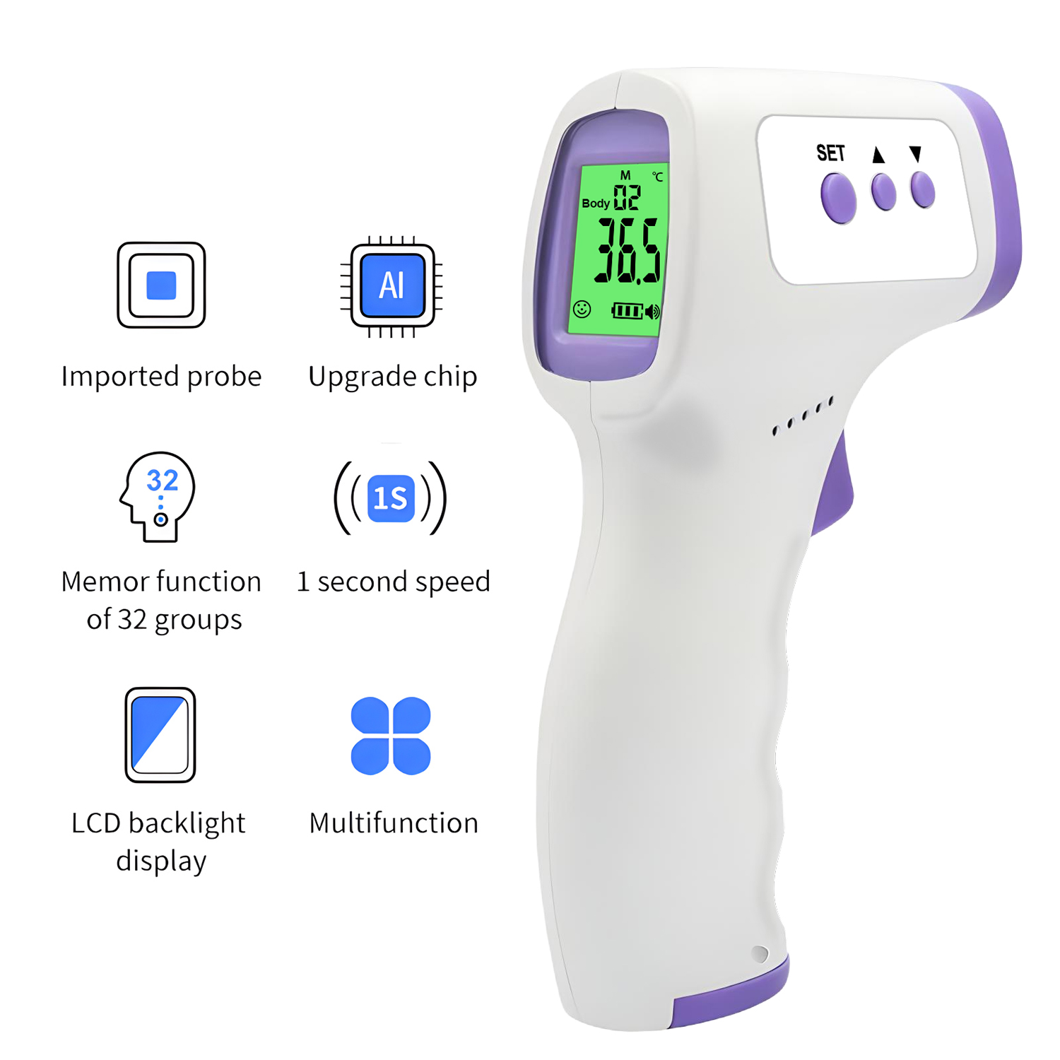 Elektronische voorhoofdsthermo - Pulse Oximeter recensie en prijs