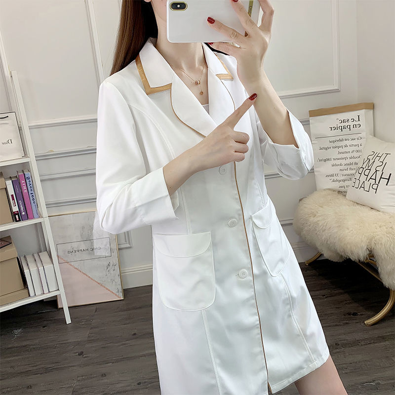 Witte Korte Beauty Uniform Jur - Medical Lab Logo recensie en prijs