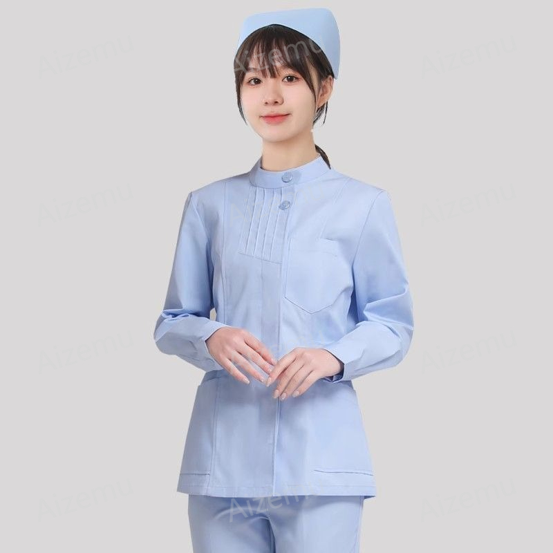 Roze lange mouwen verpleegster - Medical Lab Logo recensie en prijs