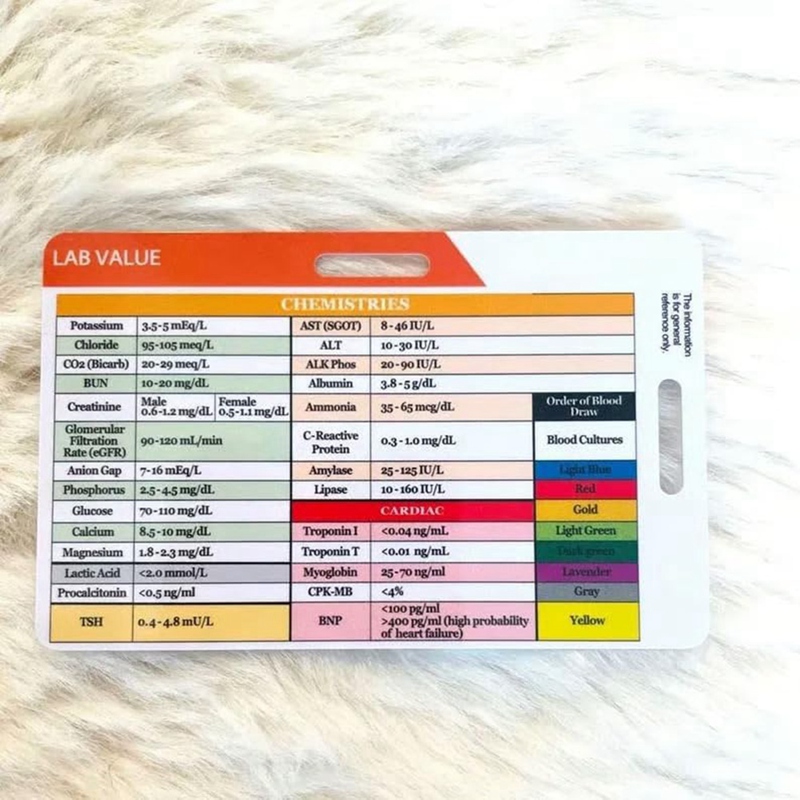 Laboratoriumwaarde en volgorde - Medical Lab Values recensie en prijs
