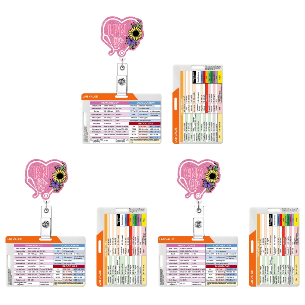 Glitter acryl verpleegstersbad - Medical Lab Values recensie en prijs